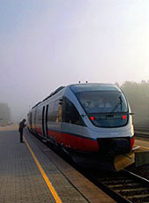 El tren, medio asequible.